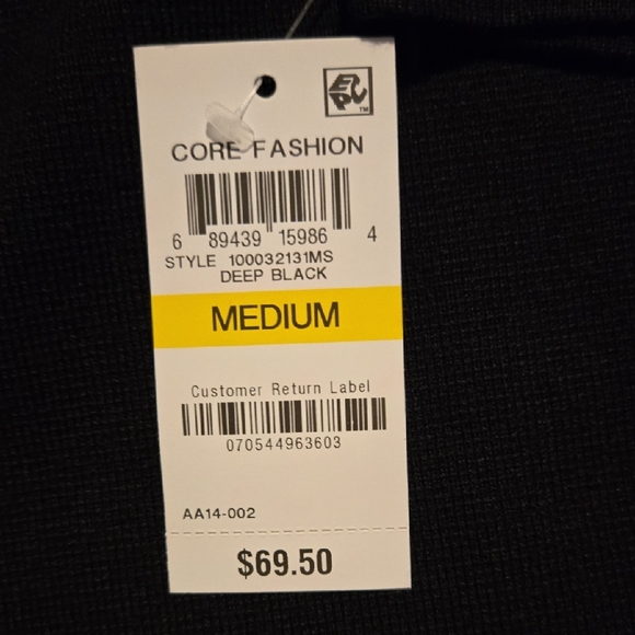 JM Collection Black Top with Jewel Detail - Picture 6 of 7